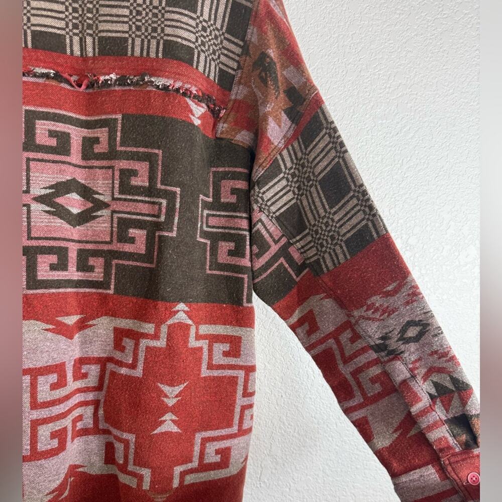 NWT Free People We The Free Arizona Sky Pullover in Crimson Aztec Large Boho - Picture 8 of 12
